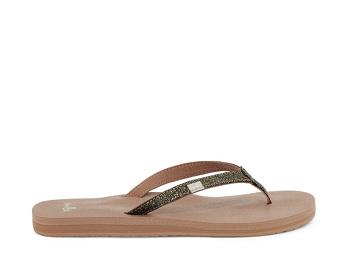 Sanuk Yoga Joy Sparkle Flip Flop Dam Guld | Sverige 552UZG